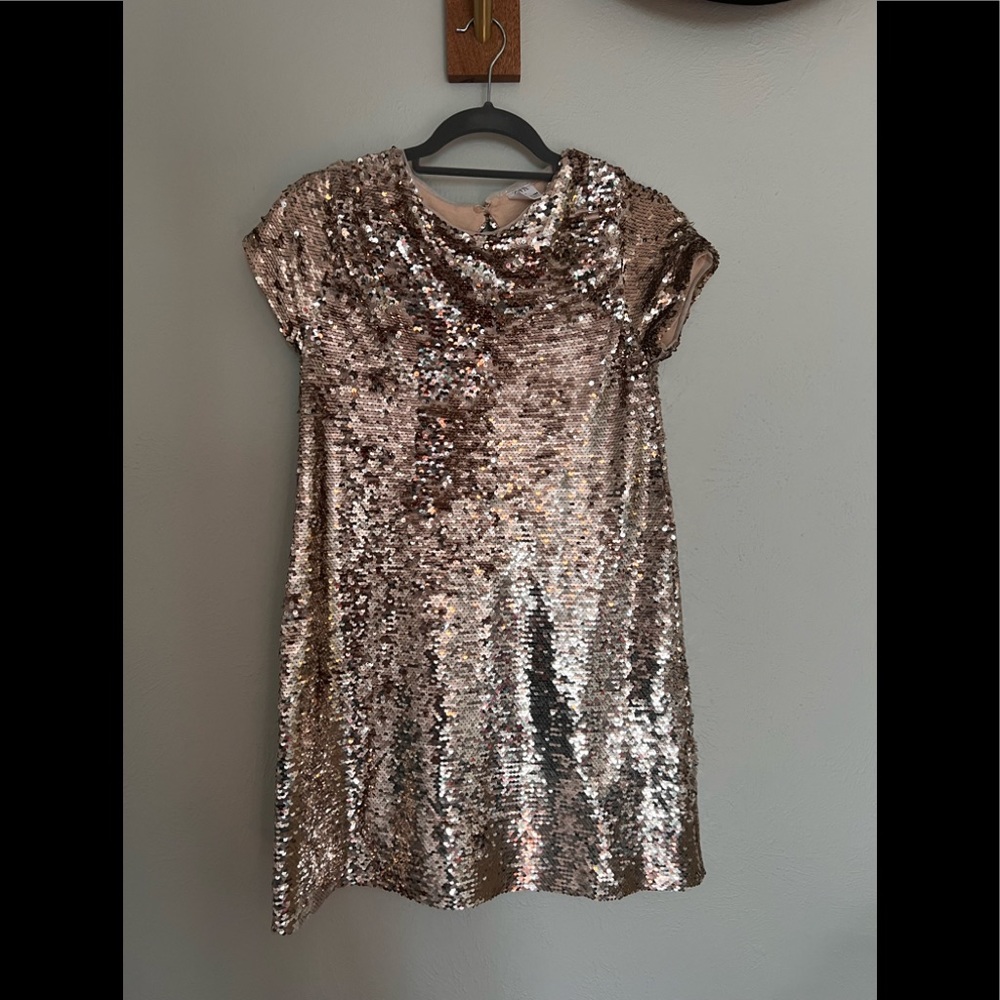 Zara gold sparkle dress! Size 13-14 youth. - Picture 1 of 1
